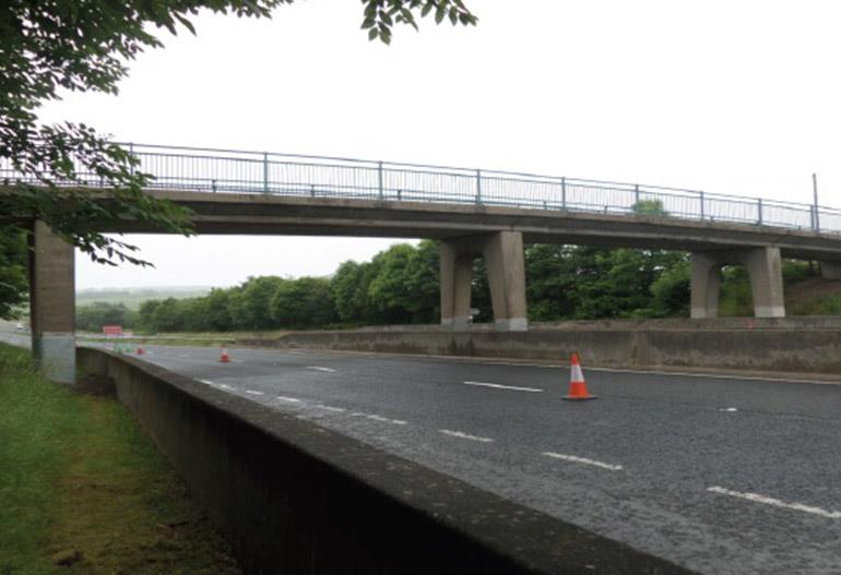 Bridge Pier Column Repair and Protection at A69, Northumberland, UK.