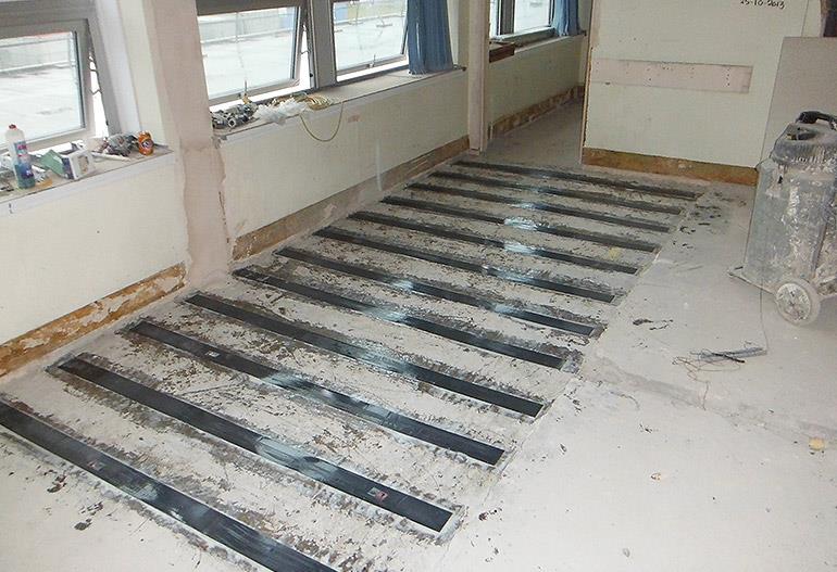 Rib Beam & Block Strengthening in the Maternity Ward of Barnsley Hospital, Barnsley, UK