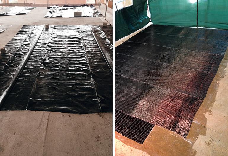 Slab Strengthening at Merchant Taylor School, Northwood London, UK