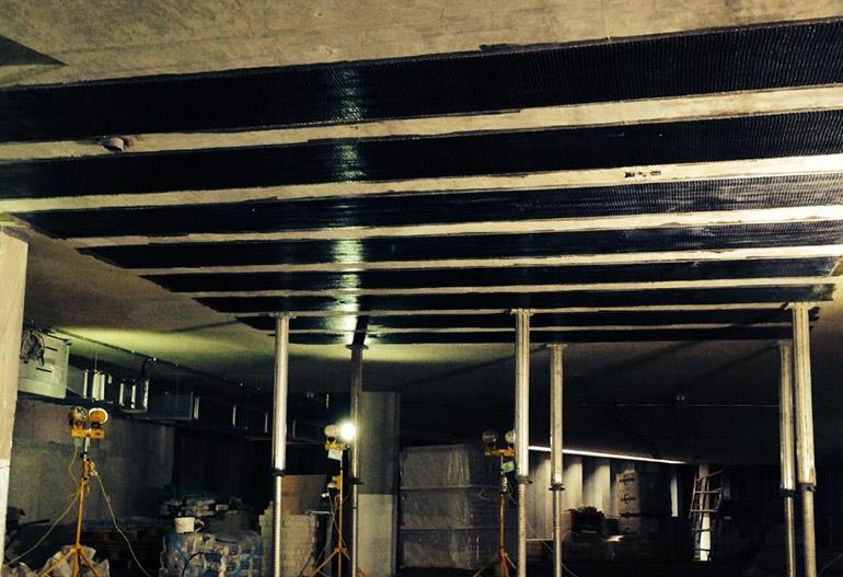 Slab Strengthening for Construction Error of a car park, Willesden Green, London, UK